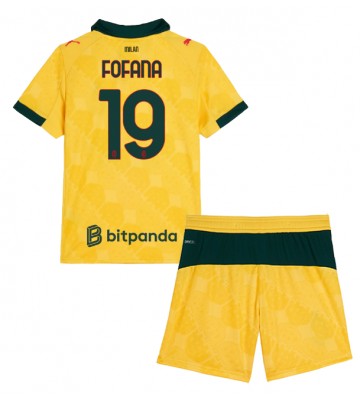 AC Milan Youssouf Fofana #19 Tredjetrøje Børn 2025-26 Kortærmet (+ Korte bukser)